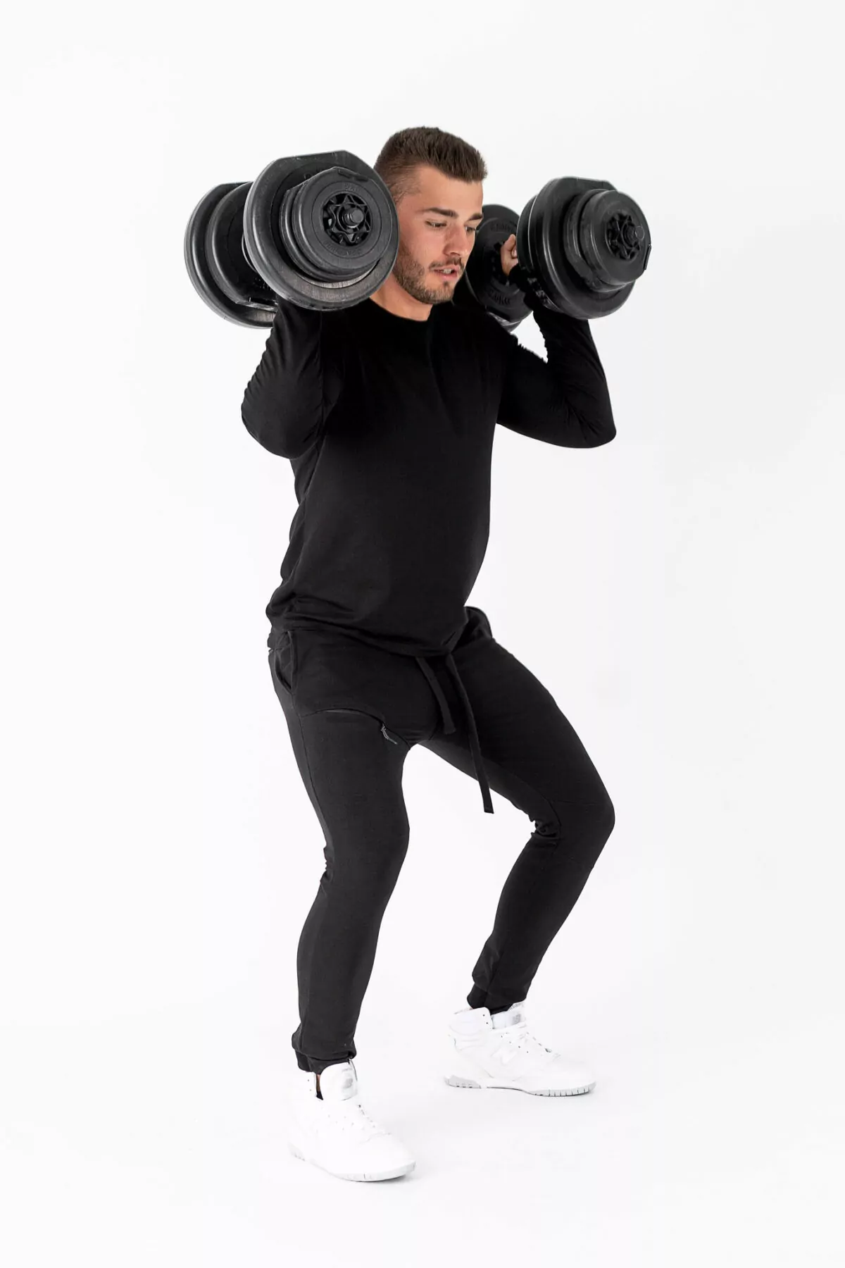 Spodnie męskie jogger czarne na siłownię